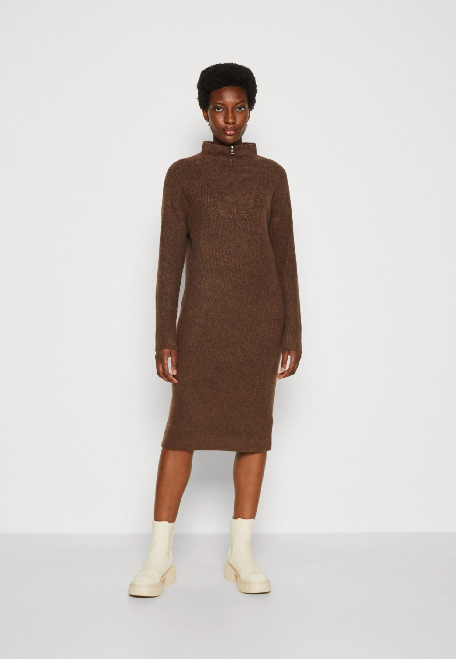 TOM TAILOR Denim Troyer DressAbito In MagliaRoasted Coffee Brown Melange Donna Vestiti TO721C0H3-O11 3 TOM TAILOR Denim Troyer DressAbito In MagliaRoasted Coffee Brown Melange Donna Vestiti TO721C0H3-O11