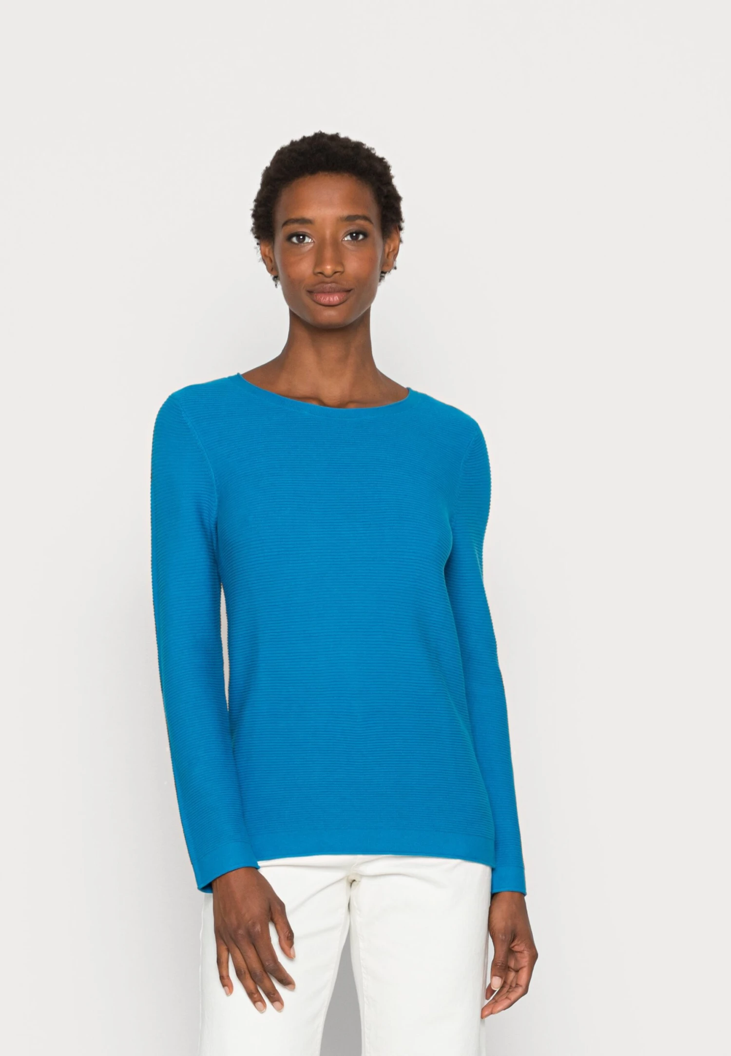 Tom Tailor Knit Jumper With Round NecklineMaglioneSublime Teal Blue Donna Maglieria TO221I0IQ-K17 3 Tom Tailor Knit Jumper With Round NecklineMaglioneSublime Teal Blue Donna Maglieria TO221I0IQ-K17