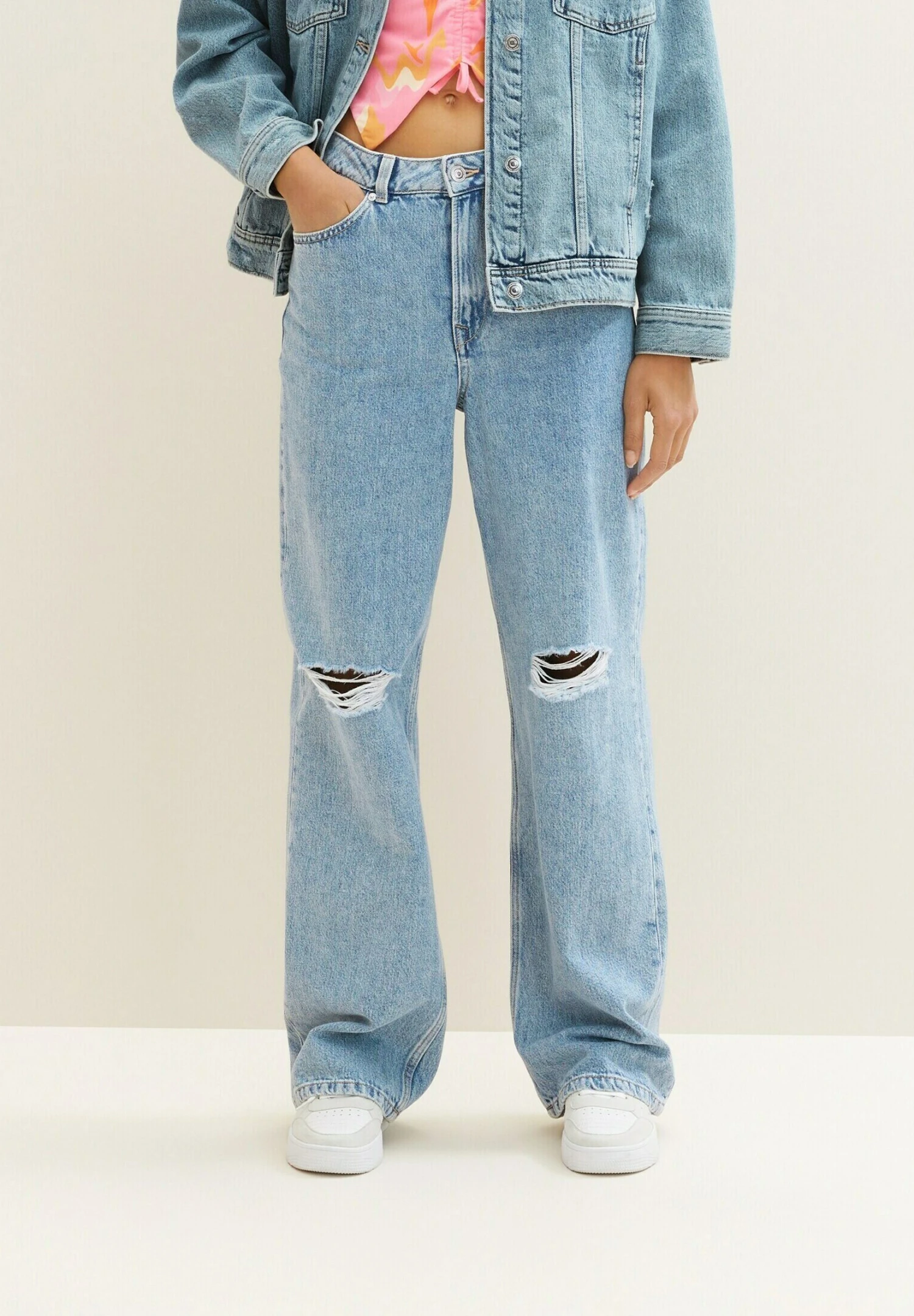 TOM TAILOR Denim Jeans A SigarettaDestroyed Light Stone Blue Denim Donna Jeans TO721N0B7-K11 3 TOM TAILOR Denim Jeans A SigarettaDestroyed Light Stone Blue Denim Donna Jeans TO721N0B7-K11