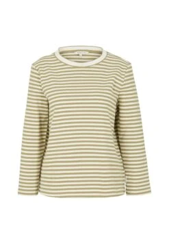 Tom Tailor Basic FelpaOlive White Structure Stripe Donna Felpe TO221J08R-N11 -Tom Tailor 9295ca8c04c444649a2df0822f3b7a1d