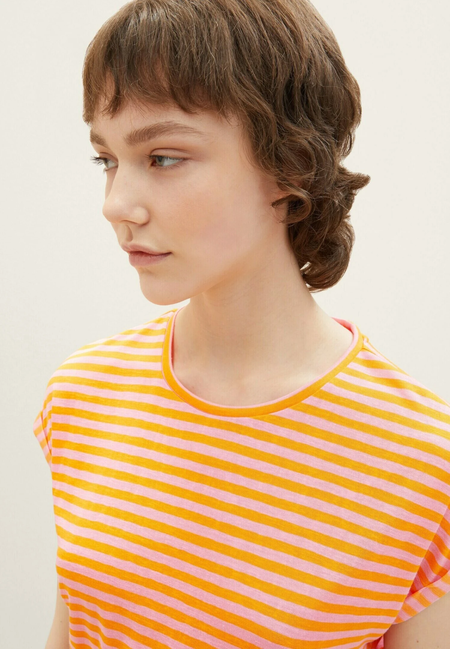 TOM TAILOR Denim T-Shirt Con StampaMango Pink Stripe Donna T-shirt E Top TO721D13U-H11 6 TOM TAILOR Denim T-Shirt Con StampaMango Pink Stripe Donna T-shirt E Top TO721D13U-H11 - immagine 4