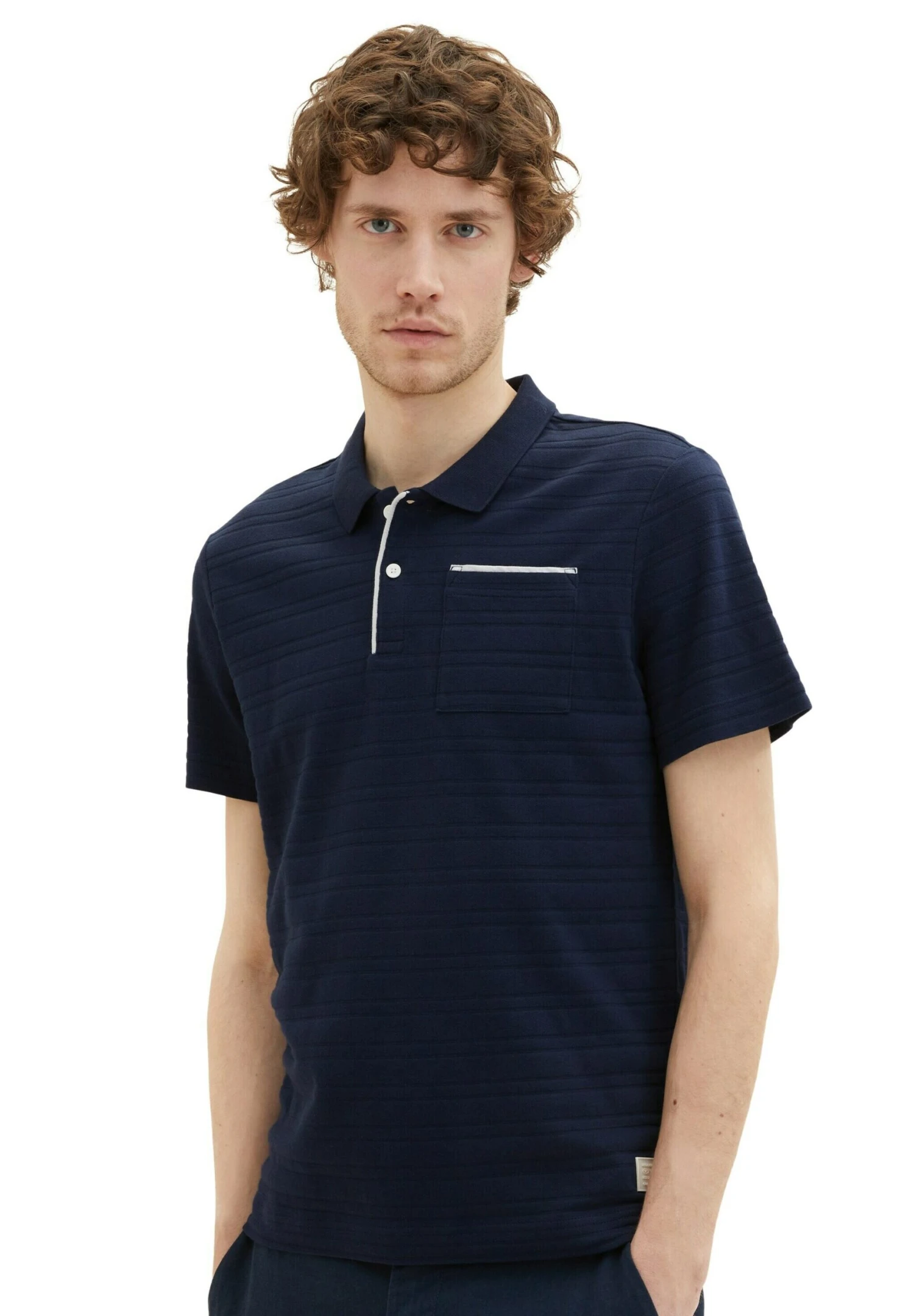 Tom Tailor Mit StrukturPoloSky Captain Blue Uomo T-shirt E Polo TO222P0DE-K12 7 Tom Tailor Mit StrukturPoloSky Captain Blue Uomo T-shirt E Polo TO222P0DE-K12 - immagine 5