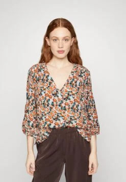 Tom Tailor Printed V-Neck BlouseCamicettaSmall Grey Donna Camicie E Bluse TO221E157-T11