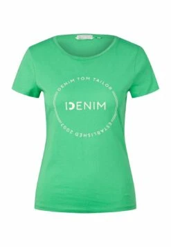 TOM TAILOR Denim Round LogoT-Shirt Con StampaStrong Green Donna T-shirt E Top TO721D12R-M11 -Tom Tailor 972e12051c41404991e8c74ee272e043