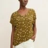 Tom Tailor T-Shirt Con StampaOlive Small Floral Design Donna T-shirt E Top TO221E11N-N11