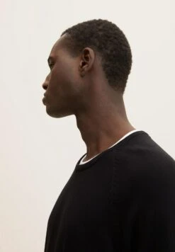 TOM TAILOR Denim Basic MaglioneBlack Uomo Maglieria TO722Q0BB-Q11 -Tom Tailor 985a5a7e1f154fca9058331172967d06