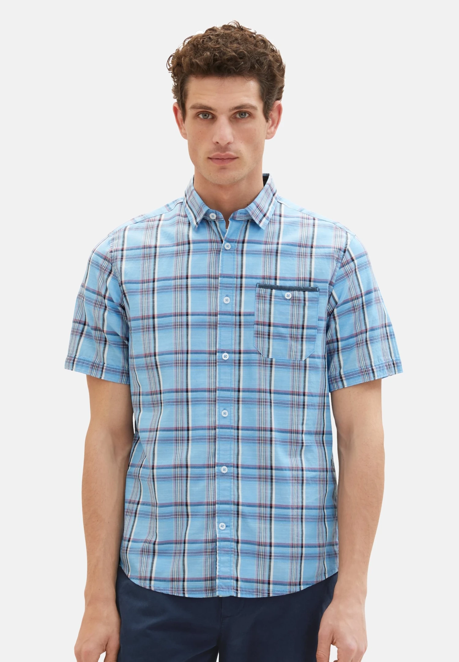 Tom Tailor Mit KaromusterCamiciaBlau Uomo Camicie TO222D107-K12 3 Tom Tailor Mit KaromusterCamiciaBlau Uomo Camicie TO222D107-K12