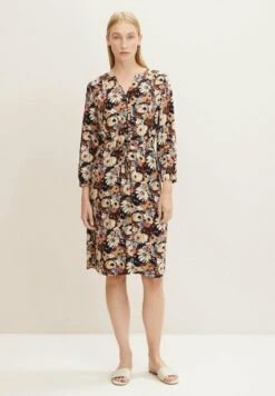 Tom Tailor Gemustertes Abito A CamiciaBeige Large Floral Design Donna Vestiti TO221C0P3-B11