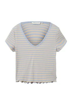 TOM TAILOR Denim CroppedT-Shirt Con StampaMid Blue Sand Stripe Donna T-shirt E Top TO721D13L-B11 -Tom Tailor 9cac05dff3e44f40ae3fc9381a7f1600