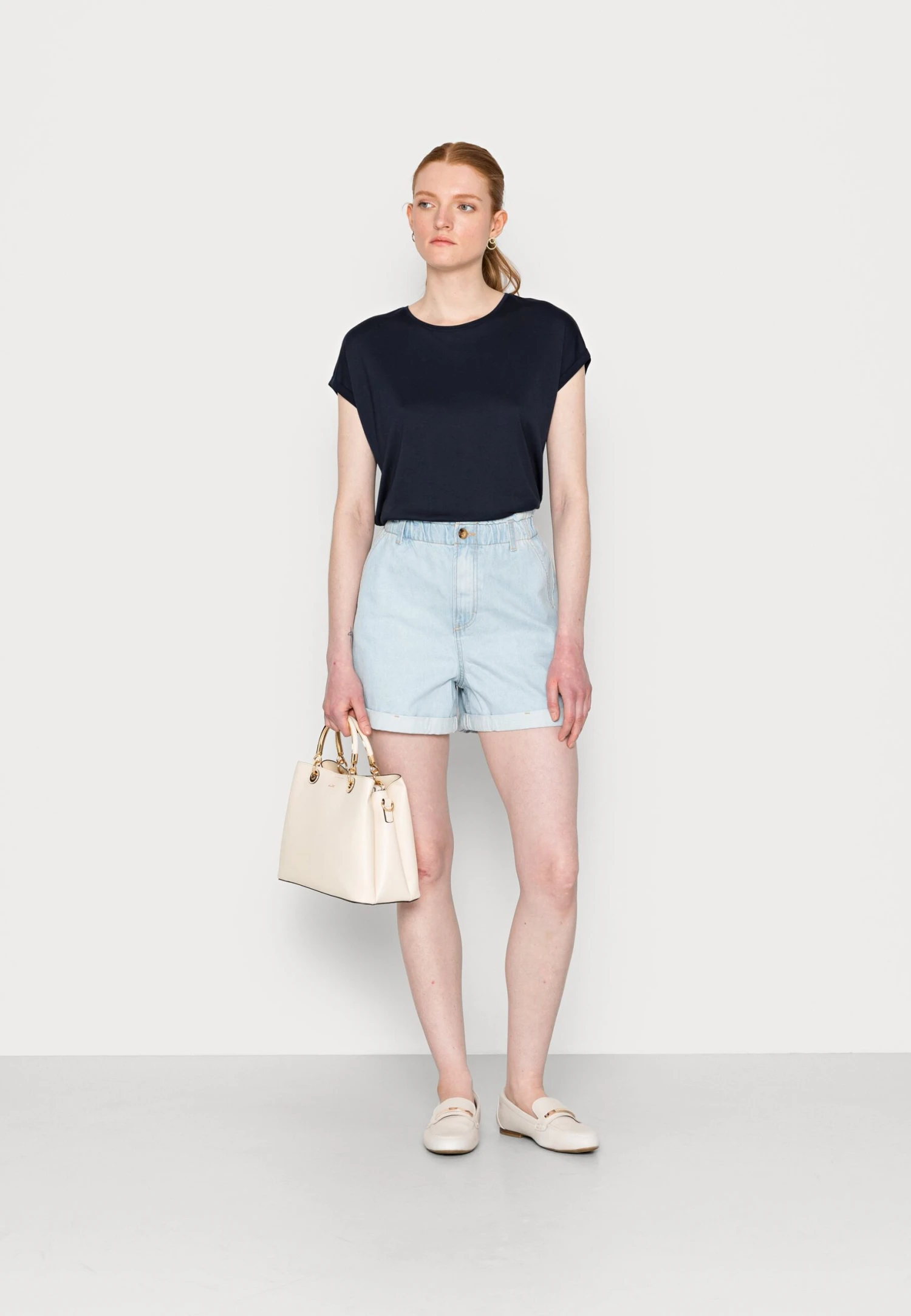 TOM TAILOR Denim Fluent T-Shirt BasicSky Captain Blue Donna T-shirt E Top TO721D0YH-K11 4 TOM TAILOR Denim Fluent T-Shirt BasicSky Captain Blue Donna T-shirt E Top TO721D0YH-K11 - immagine 2