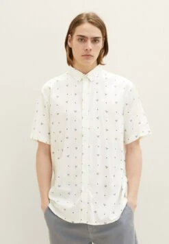 TOM TAILOR Denim Gemustertes - Camicia - White Navy Tennis Print