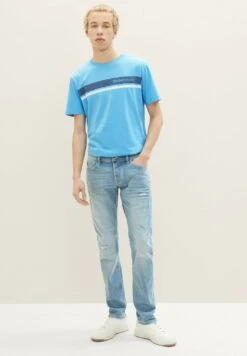 TOM TAILOR Denim Piers Slim Jeans Slim FitUsed Bleached Blue Denim Uomo Jeans TO722G0BS-K12 -Tom Tailor a18f49f19a804cbe9175fcf449fbe731