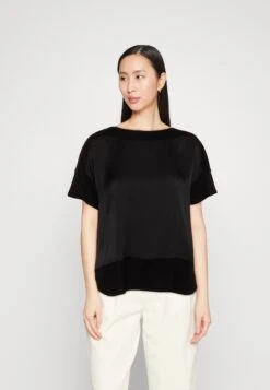 Tom Tailor Mix SateenT-Shirt BasicDeep Black Donna Camicie E Bluse TO221E14Q-Q11