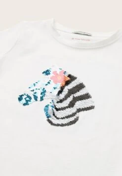 Tom Tailor Mit Pailletten ApplikationT-Shirt Con StampaWhisper White Bambini T-shirt & Top TO223G0TF-A11 7 Tom Tailor Mit Pailletten ApplikationT-Shirt Con StampaWhisper White Bambini T-shirt & Top TO223G0TF-A11 -Tom Tailor a2316966bf644ec8aff1a6281a523619