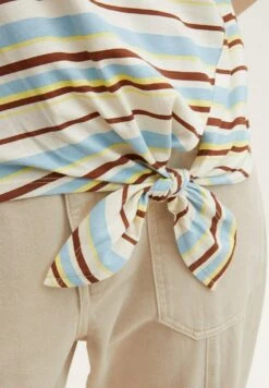TOM TAILOR Denim T-Shirt Con StampaBlue Creme Brown Stripe Donna T-shirt E Top TO721D10F-K12 -Tom Tailor a2c0f826b0874f91b86caac43e83e140