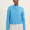 TOM TAILOR Denim Mit RundMaglioneRainy Sky Blue Donna Maglieria TO721I0KX-K11