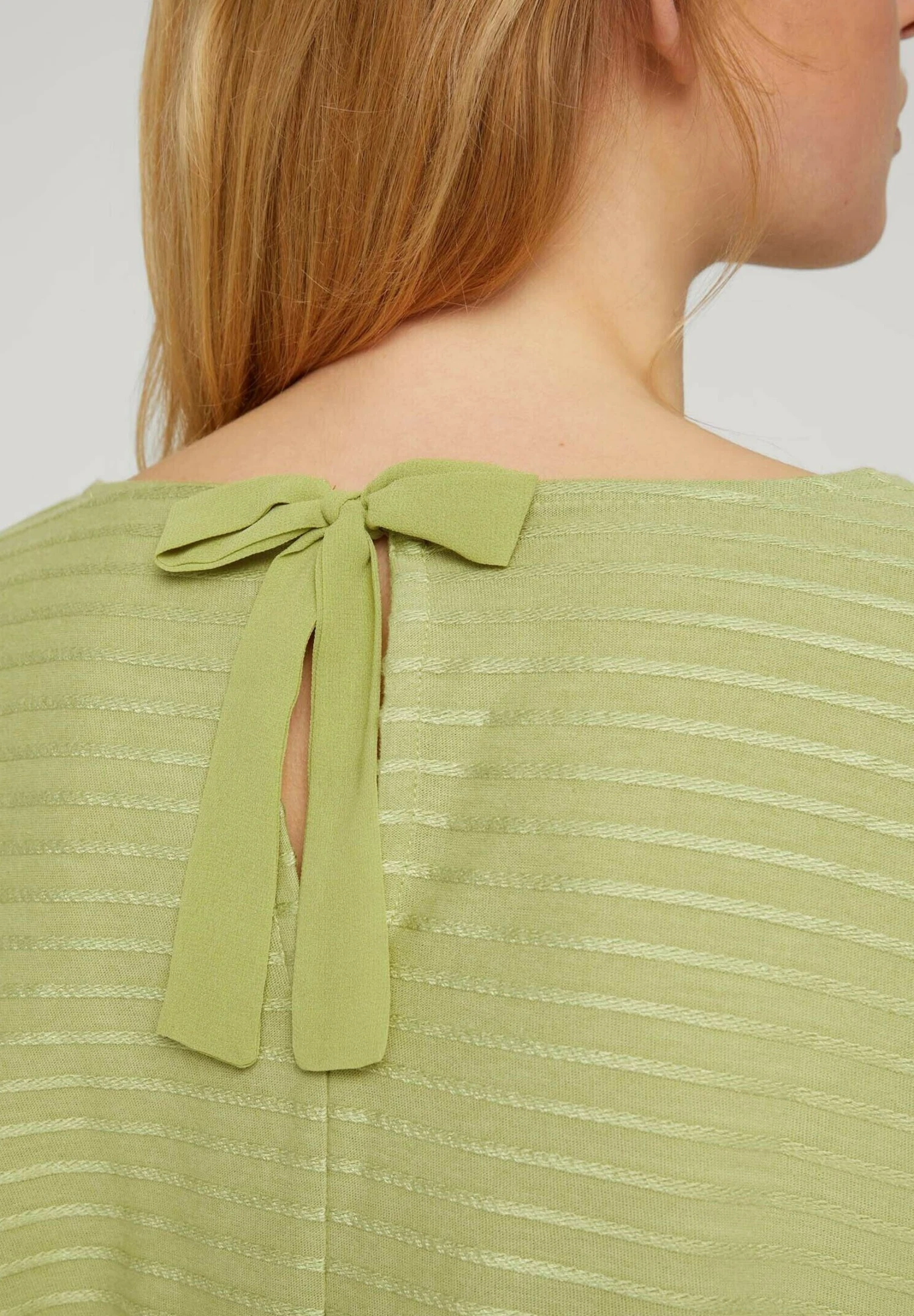 TOM TAILOR Denim Maglietta A Manica LungaGreen Structured Stripe Donna T-shirt E Top TO721D0V5-M13 6 TOM TAILOR Denim Maglietta A Manica LungaGreen Structured Stripe Donna T-shirt E Top TO721D0V5-M13 - immagine 4