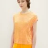 TOM TAILOR Denim T-Shirt Con StampaMango Pink Stripe Donna T-shirt E Top TO721D13U-H11