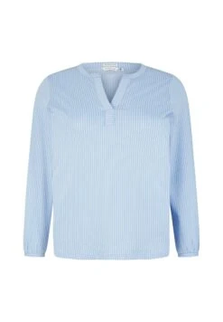 Tom Tailor PlusGestreiftesMaglietta A Manica LungaDreamy Blue White Thin Stripe Donna T-shirt E Top TO221D1HK-K11 -Tom Tailor a713590191554d31a857198a28e8e3af