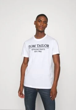 Tom Tailor With PrintT-Shirt Con StampaWhite Uomo T-shirt E Polo TO222O0VL-A11