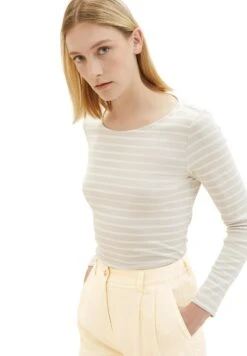 Tom Tailor Mit StreifenmusterMaglietta A Manica LungaGrey Offwhite Stripe Donna T-shirt E Top TO221D1K7-A11 -Tom Tailor a79d34f7c93543f9b7ef3a69e5871a08