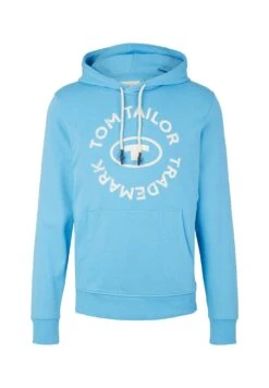 Tom Tailor Mit Logo-PrintFelpa Con CappuccioRainy Sky Blue Uomo Maglieria E Felpe TO222S0GH-K12 -Tom Tailor a82bd49a69b34d8eaa6a34998eb0bf1f