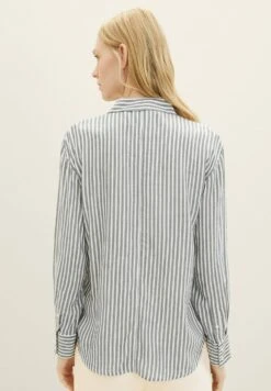 Tom Tailor CamiciaNavy White Dobby Stripe Donna Camicie E Bluse TO221E17K-K11 -Tom Tailor a8b5223b62424574a8523b659405efa5