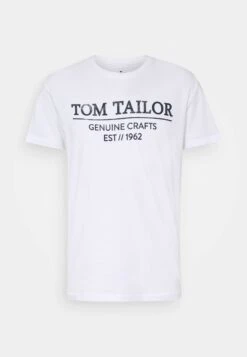 Tom Tailor With PrintT-Shirt Con StampaWhite Uomo T-shirt E Polo TO222O0VL-A11 -Tom Tailor ab06ae363b5144b785e0226dcdb35ebf