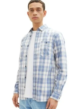 Tom Tailor Mit KaromusterCamiciaOff White Blue Check Uomo Camicie TO222D0ZS-K12 11 Tom Tailor Mit KaromusterCamiciaOff White Blue Check Uomo Camicie TO222D0ZS-K12 -Tom Tailor acd773a144534f2caa687cf71982b653