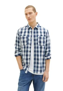 Tom Tailor Mit KaromusterCamiciaIndigo Blue Check Uomo Camicie TO222D0ZF-K13 -Tom Tailor ad20a81141f6419db621cdae5f656734