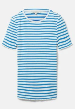 TOM TAILOR Denim Mit StreifenT-Shirt Con StampaWhite Mid Blue Stripe Donna T-shirt E Top TO721D0ZF-K11 -Tom Tailor adb0dffc76664825a1980151f75e8cc8