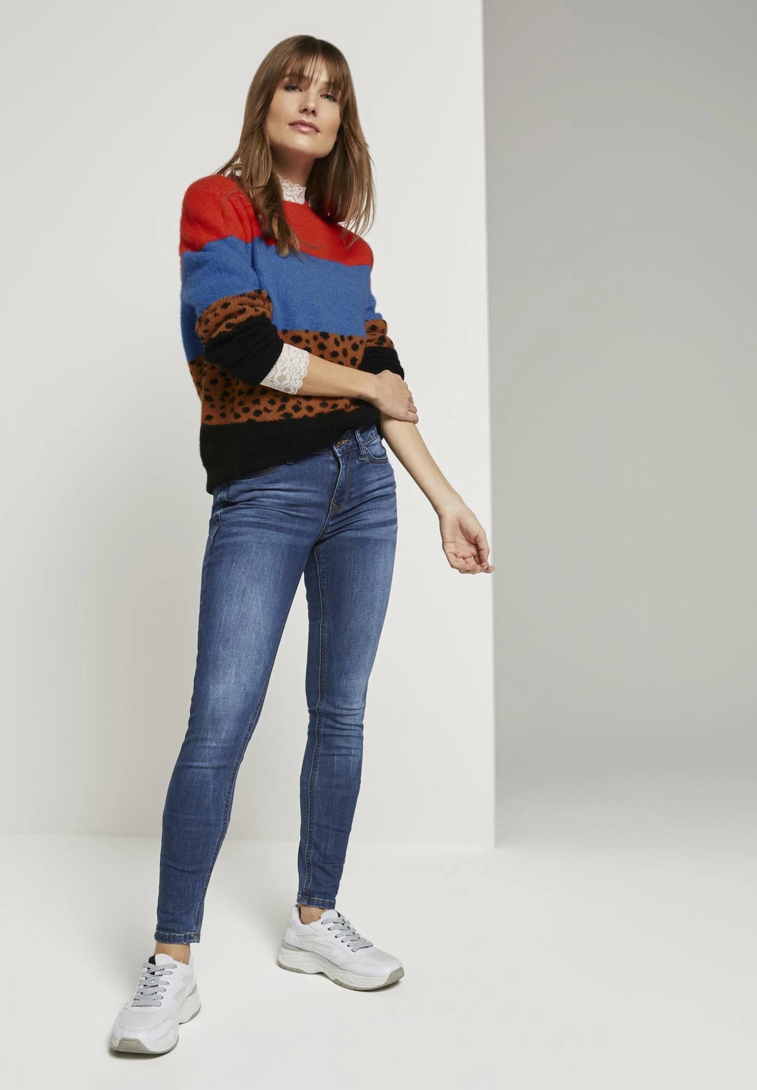 TOM TAILOR Denim JonaJeans Skinny FitClean Mid Stone Blue Denim Donna Jeans TO721N07N-K12 4 TOM TAILOR Denim JonaJeans Skinny FitClean Mid Stone Blue Denim Donna Jeans TO721N07N-K12 - immagine 2