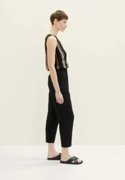 TOM TAILOR Denim Tapered Fit PantaloniDeep Black Donna Pantaloni TO721A0BP-Q11 -Tom Tailor b2008325dfc74f17a9c61c5edcaada93