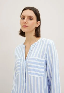 Tom Tailor StripedCamicettaDreamy Blue Offwhite Stripe Donna Camicie E Bluse TO221E0RL-K15 -Tom Tailor b30f053c61804b9eba0c80ef00e34be2