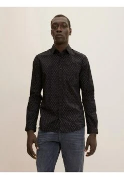 Tom Tailor Mit Allover-Print CamiciaBlack Geometric Design Uomo Camicie TO222D0XM-Q11