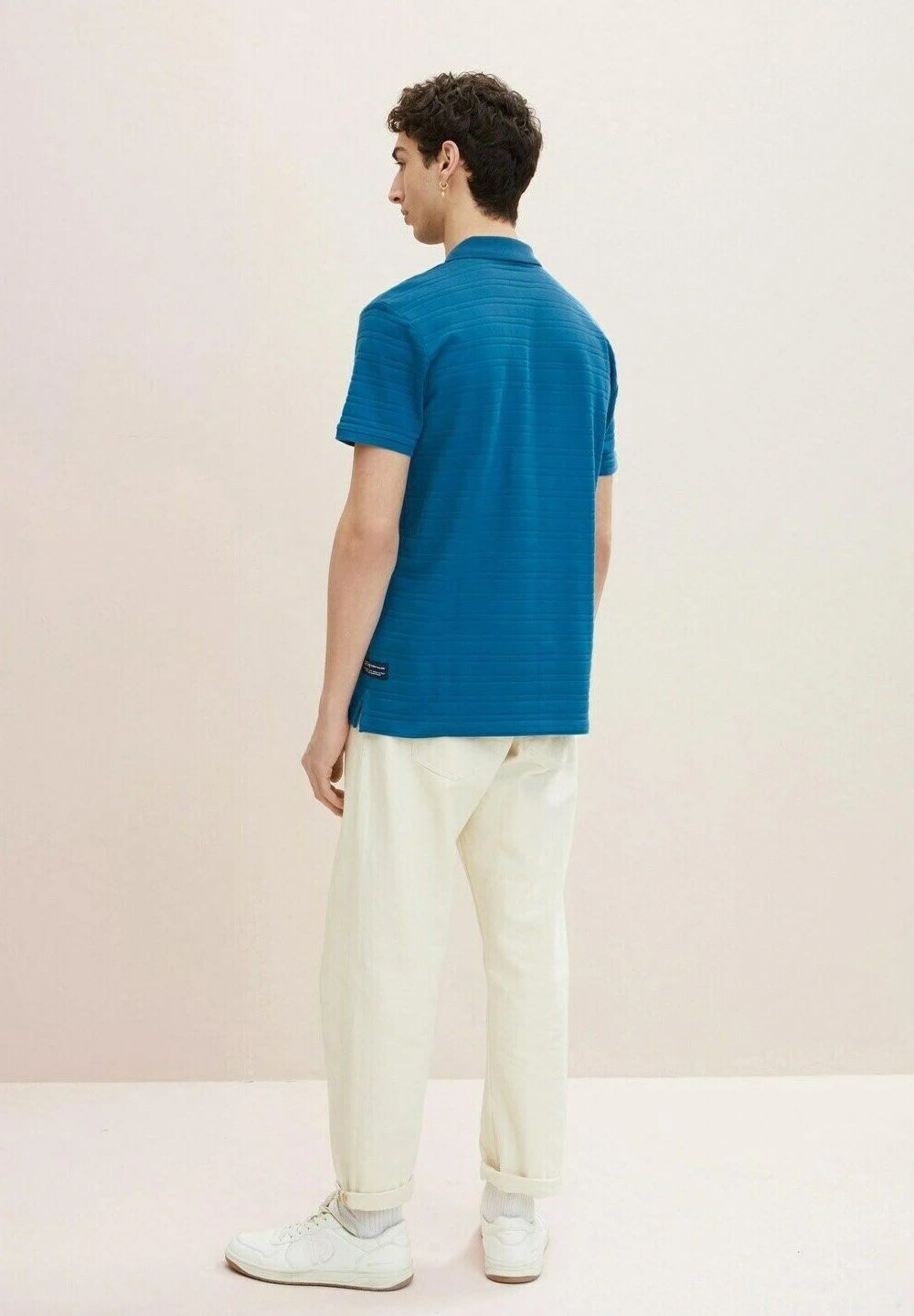 TOM TAILOR Denim Mit StrukturPoloBlue Petrol Uomo T-shirt E Polo TO722P034-L11 5 TOM TAILOR Denim Mit StrukturPoloBlue Petrol Uomo T-shirt E Polo TO722P034-L11 - immagine 3