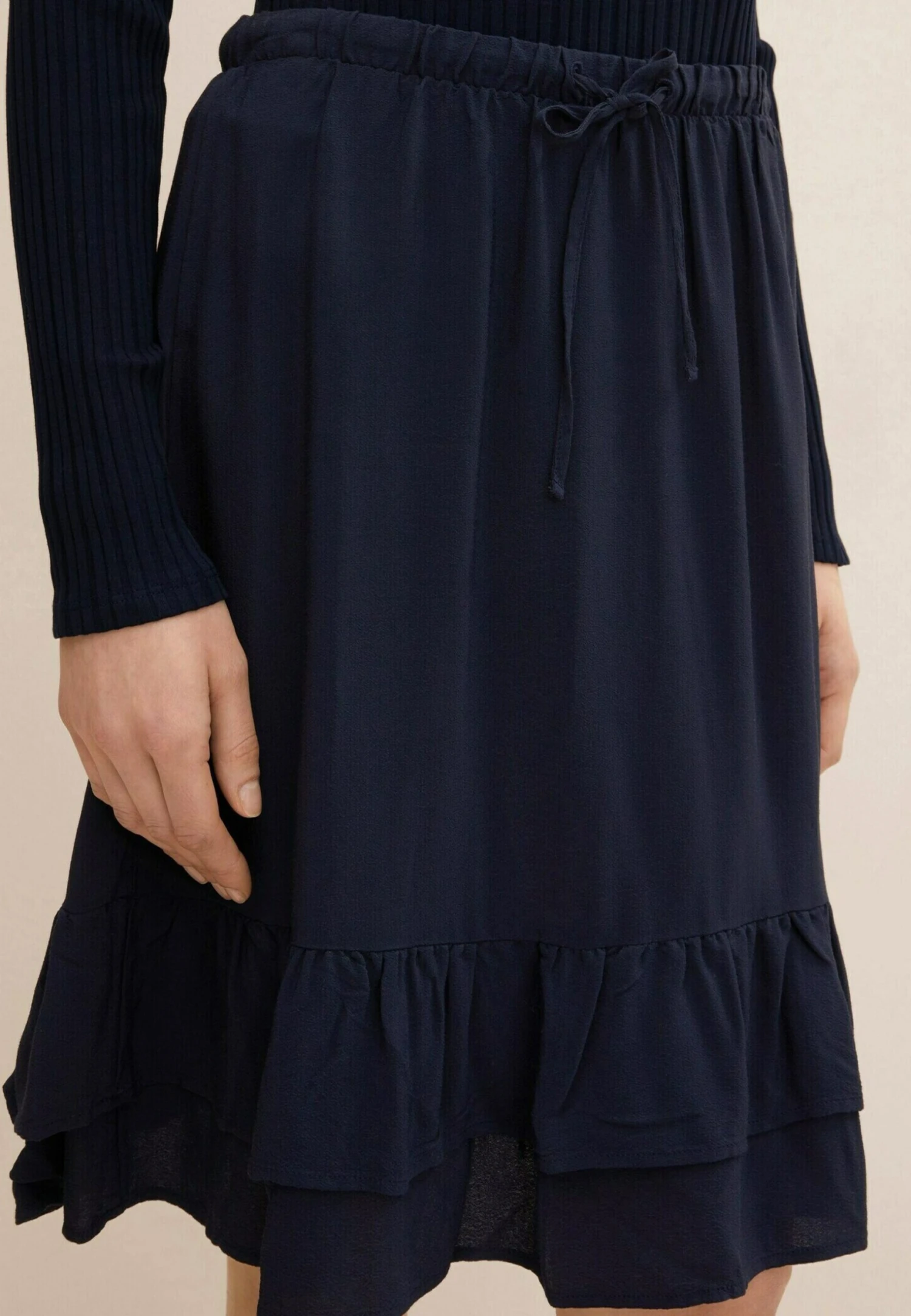 Tom Tailor Mit Volantsâ Gonna A CampanaSky Captain Blue Donna Gonne TO221B0CO-K11 3 Tom Tailor Mit Volantsâ Gonna A CampanaSky Captain Blue Donna Gonne TO221B0CO-K11