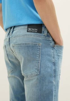 TOM TAILOR Denim Piers Slim Jeans Slim FitUsed Bleached Blue Denim Uomo Jeans TO722G0BS-K12 -Tom Tailor b4dae46a4b4d436cba336c9858936c78