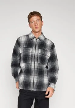 TOM TAILOR Denim JacketGiacca Da Mezza StagioneGrey Black/Off White Uomo Giacche TO722T07Y-C11