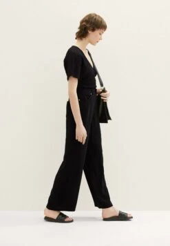 TOM TAILOR Denim Palazzo PantaloniDeep Black Donna Pantaloni TO721A0BO-Q11 -Tom Tailor b528ae77d8c04416b98fdd6ce0bf8457