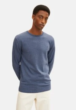 Tom Tailor Basic Crew Neck - Maglione - Vintage Indigo Blue Melange