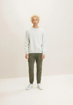 TOM TAILOR Denim Pantaloni CargoDusty Olive Green Uomo Pantaloni TO722E06Z-N11