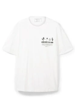 TOM TAILOR Denim Mit PrintT-Shirt Con StampaWool White Uomo T-shirt E Polo TO722O1AW-A11