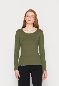 TOM TAILOR Denim Boat Neck LongsleeveMaglietta A Manica LungaCypress Olive Donna T-shirt E Top TO721D0YF-N11