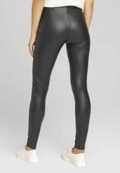 TOM TAILOR Denim Leather Look LeggingsLeggingsDeep Black Donna Pantaloni TO721A09G-Q11 -Tom Tailor bb6d9ef0abc74413b0a4aaf06e23e359