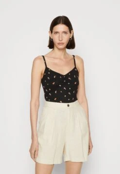 TOM TAILOR Denim Pointelle - Top - Black