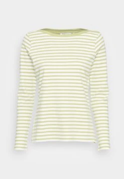 TOM TAILOR Denim Striped LongsleeveMaglietta A Manica LungaGreen White Donna T-shirt E Top TO721D0V4-A13 -Tom Tailor bc1dde6cb96f43679669fee5261fc474