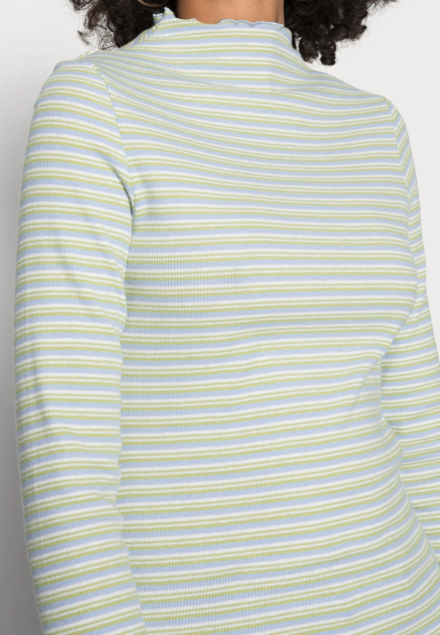 TOM TAILOR Denim StripedMaglietta A Manica LungaLight Blue/Green Donna T-shirt E Top TO721D0XU-K11 7 TOM TAILOR Denim StripedMaglietta A Manica LungaLight Blue/Green Donna T-shirt E Top TO721D0XU-K11 - immagine 5