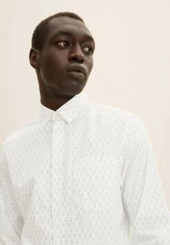 Tom Tailor Mit Allover-Print CamiciaOff White Geometric Design Uomo Camicie TO222D0XM-A11 -Tom Tailor bc5768bf2206483caf1e5b4571bc7c8c