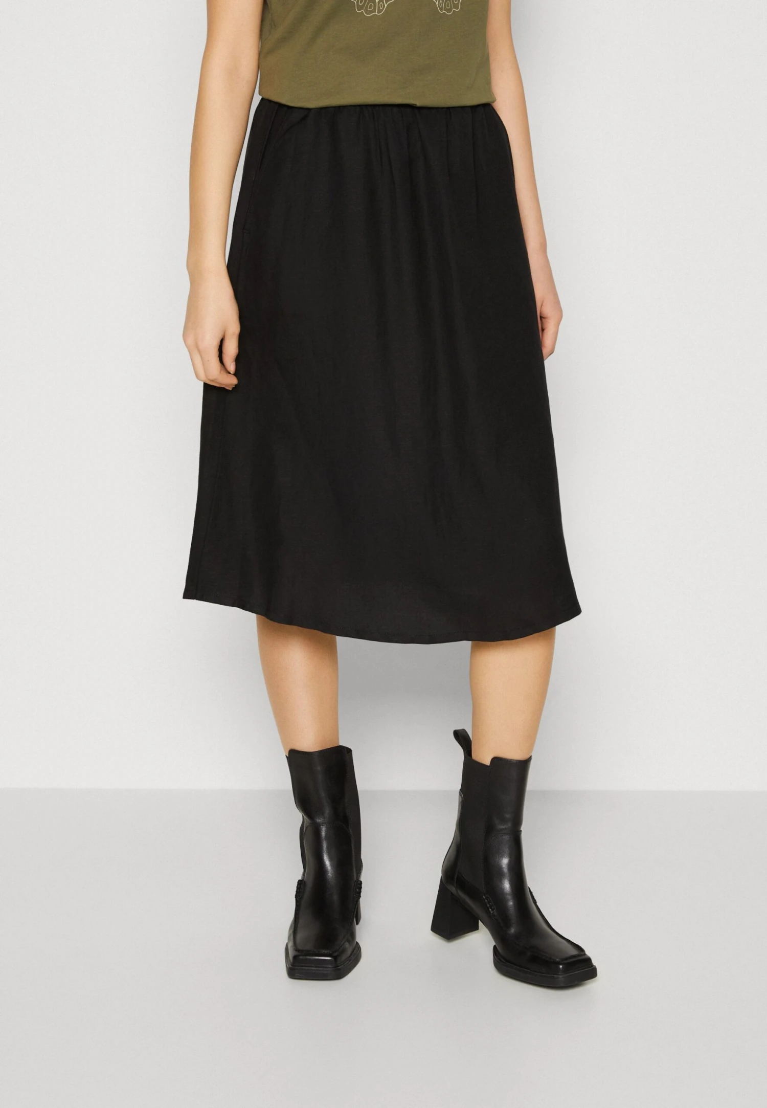 Tom Tailor Skirt MidiGonna A CampanaDeep Black Donna Gonne TO221B0D9-Q11 3 Tom Tailor Skirt MidiGonna A CampanaDeep Black Donna Gonne TO221B0D9-Q11